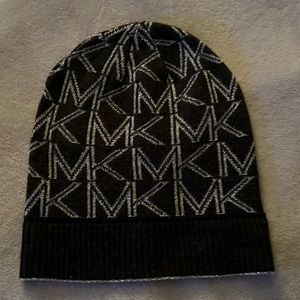 MK grey and silver beanie